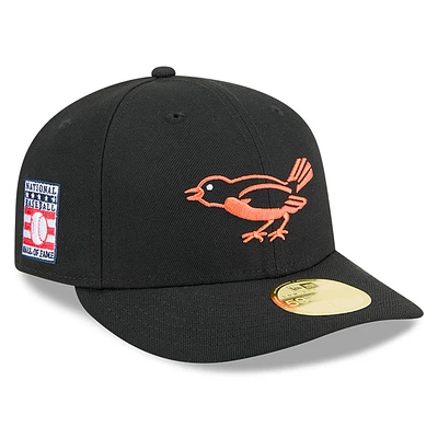 Men's New Era Black Baltimore Orioles Baseball Hall of Fame 59FIFTY Low Profile Fitted Hat