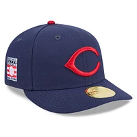 Men's New Era Navy Cincinnati Reds Baseball Hall of Fame 59FIFTY Low Profile Fitted Hat