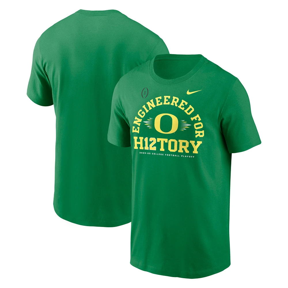 Men's Nike Green Oregon Ducks 2024 College Football Playoff Engineered for History T-Shirt