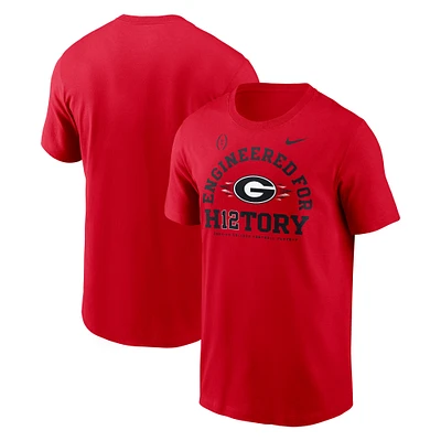 Men's Nike Red Georgia Bulldogs 2024 College Football Playoff Engineered for History T-Shirt