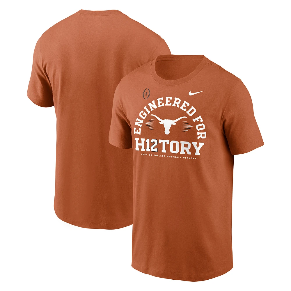 Men's Nike Texas Orange Longhorns 2024 College Football Playoff Engineered for History T-Shirt