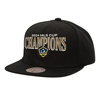 Unisex Mitchell & Ness Black LA Galaxy 2024 MLS Cup Champions Locker Room Snapback Hat