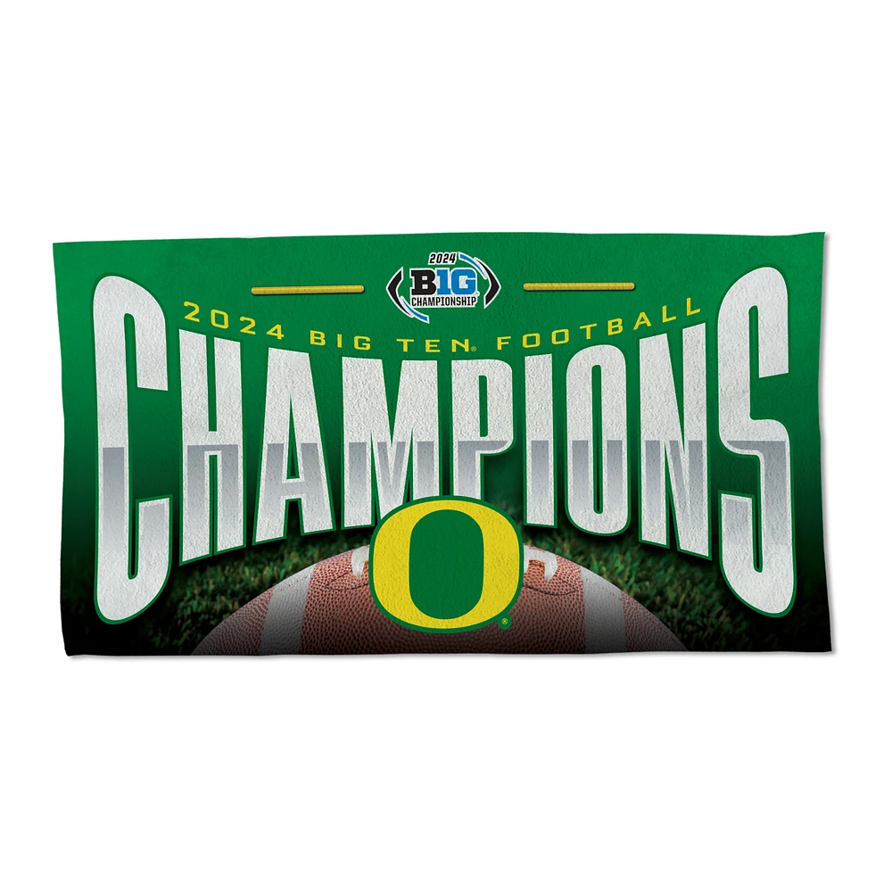 WinCraft Oregon Ducks 2024 Big Ten Football Conference Champions Locker Room 22'' x 42'' On-Field One-Sided Towel