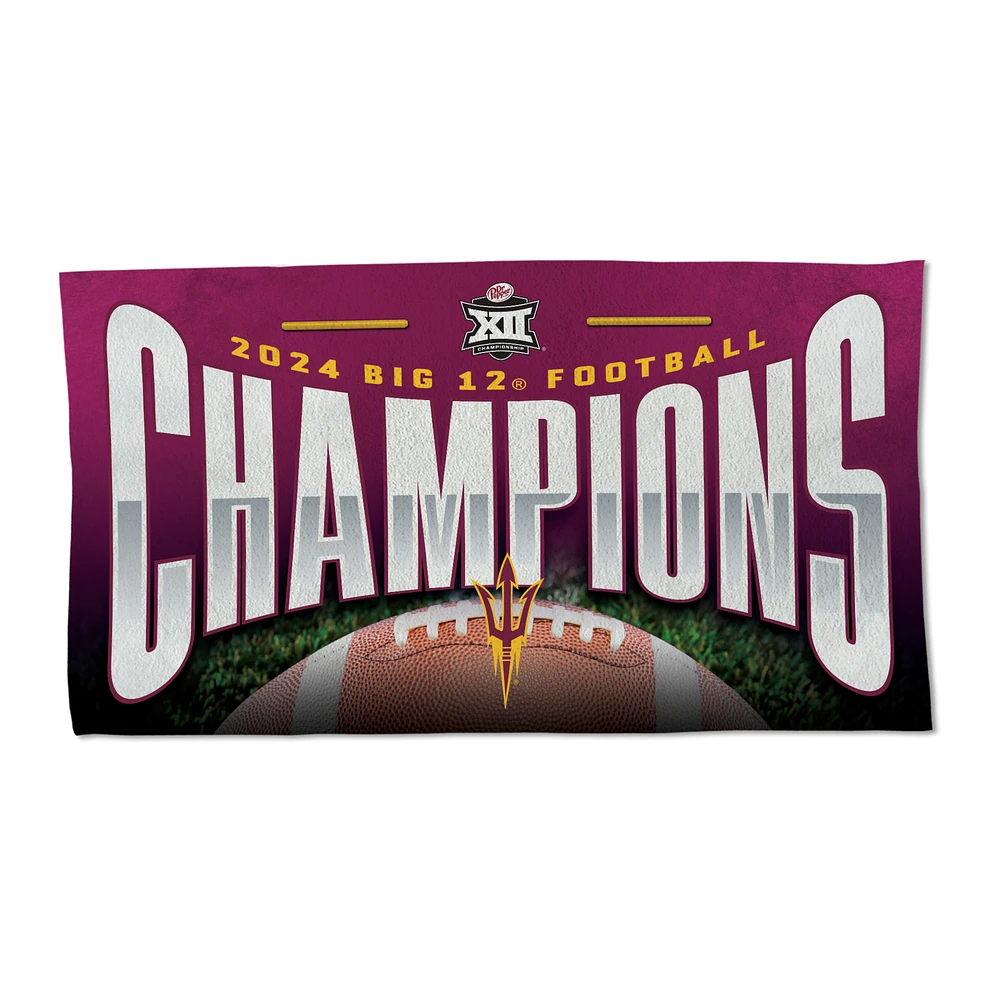 WinCraft Arizona State Sun Devils 2024 Big 12 Football Conference Champions Locker Room 22'' x 42'' On-Field One-Sided Towel