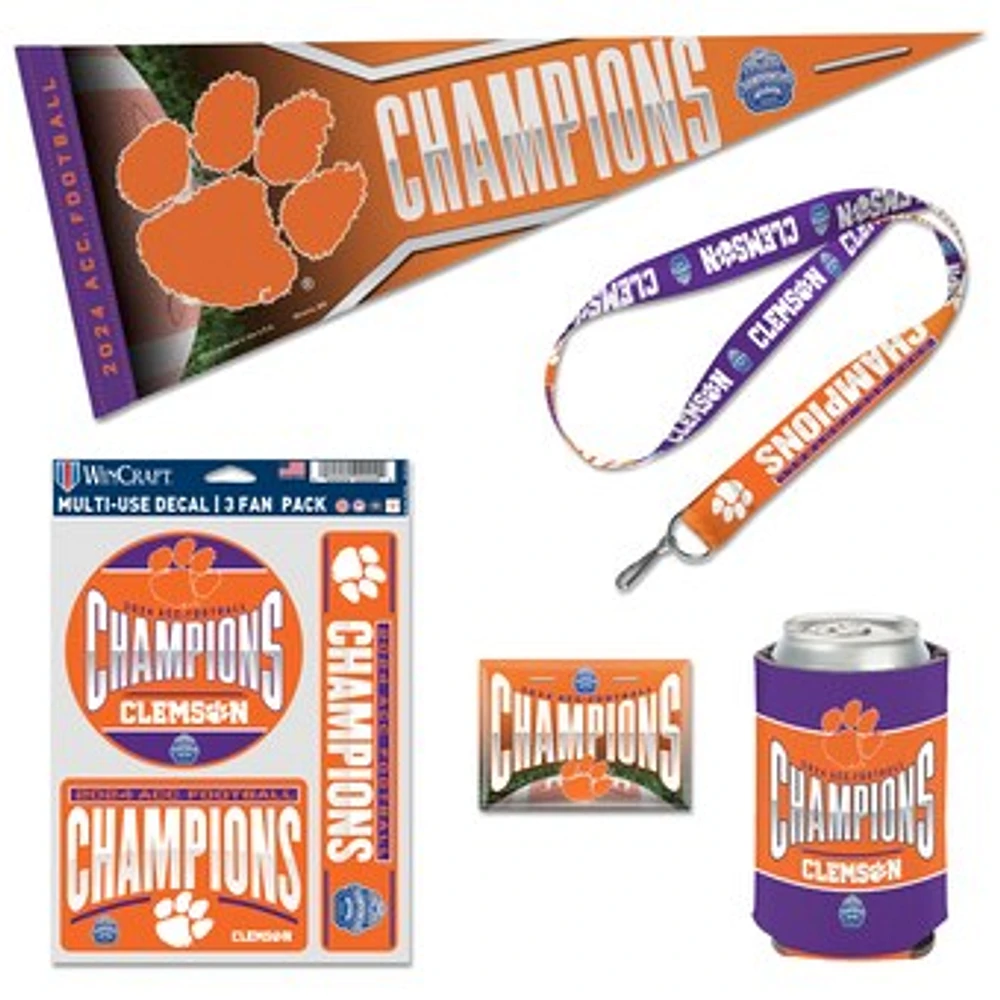 WinCraft Clemson Tigers 2024 ACC Football Conference Champions Five-Piece Fan Pack