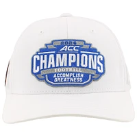 Men's Zephyr White Clemson Tigers 2024 ACC Football Conference Champions Locker Room Adjustable Hat