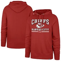 Men's '47 Red Kansas City Chiefs Packed House Headline Pullover Hoodie