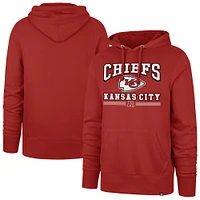 Men's '47 Red Kansas City Chiefs Packed House Headline Pullover Hoodie