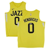 Taylor Hendricks Utah Jazz Autographed Nike Gold Icon Swingman Jersey