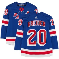 Chris Kreider New York Rangers Autographed Blue adidas Authentic Jersey