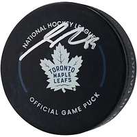 Nick Robertson Toronto Maple Leafs Autographed Official Game Puck