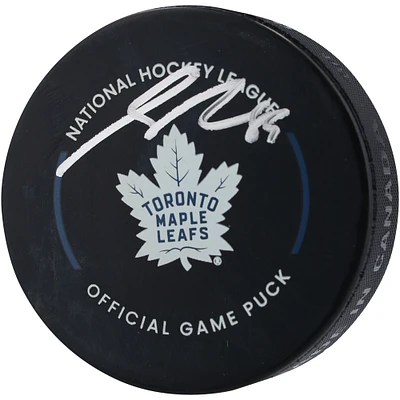 Nick Robertson Toronto Maple Leafs Autographed Official Game Puck