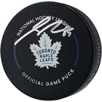Nick Robertson Toronto Maple Leafs Autographed Official Game Puck