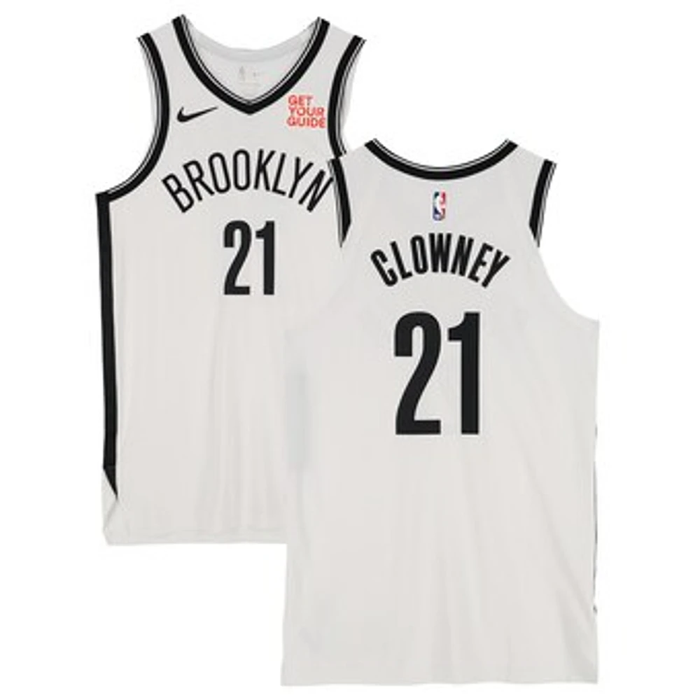 Noah Clowney Brooklyn Nets Game-Used #21 White Jersey vs. New York Knicks on November 15, 2024 - Size 48+4