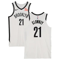 Noah Clowney Brooklyn Nets Game-Used #21 White Jersey vs. New York Knicks on November 15, 2024 - Size 48+4