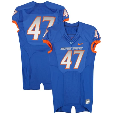 Boise State Broncos Team-Issued #47 Royal Nike Jersey from the 2013-15 NCAA Football Seasons - Size 44+4