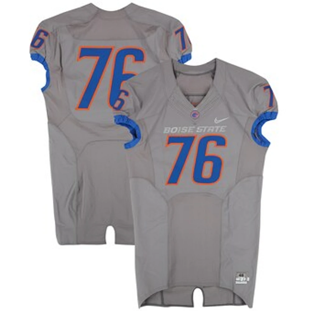 Boise State Broncos Team-Issued #75 Gray Nike Jersey from the Football Program - Size 48+4