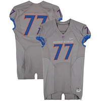 Boise State Broncos Team-Issued #77 Gray Nike Jersey from the Football Program - Size 48+4