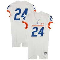 Boise State Broncos Team-Issued #24 White Nike Jersey from the 2015-23 NCAA Football Seasons - Size 42+4