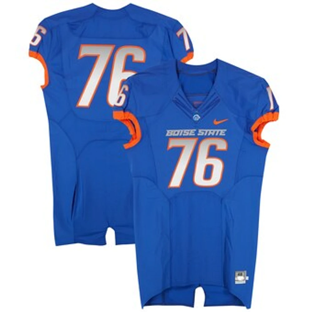 Boise State Broncos Team-Issued #76 Royal Nike Jersey from the 2013-15 NCAA Football Seasons - Size 48+4