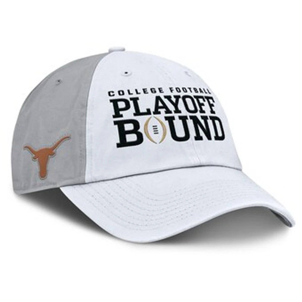 Unisex Nike White/Gray Texas Longhorns 2024 College Football Playoff Club Adjustable Hat