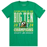 Men's Homefield Green Oregon Ducks 2024 Big Ten Football Conference Champions Flying High T-Shirt