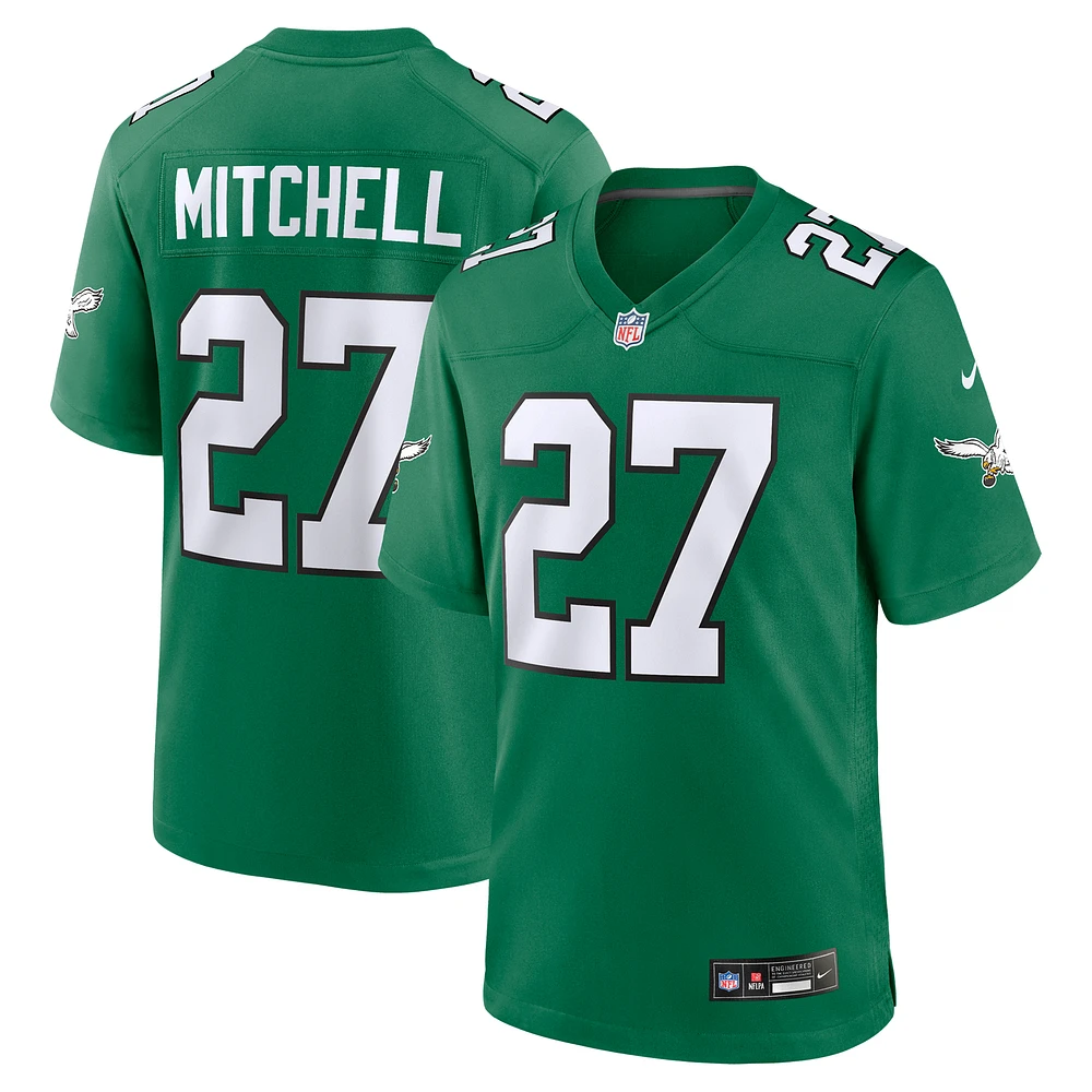 Men's Nike Quinyon Mitchell  Kelly Green Philadelphia Eagles Alternate Game Jersey