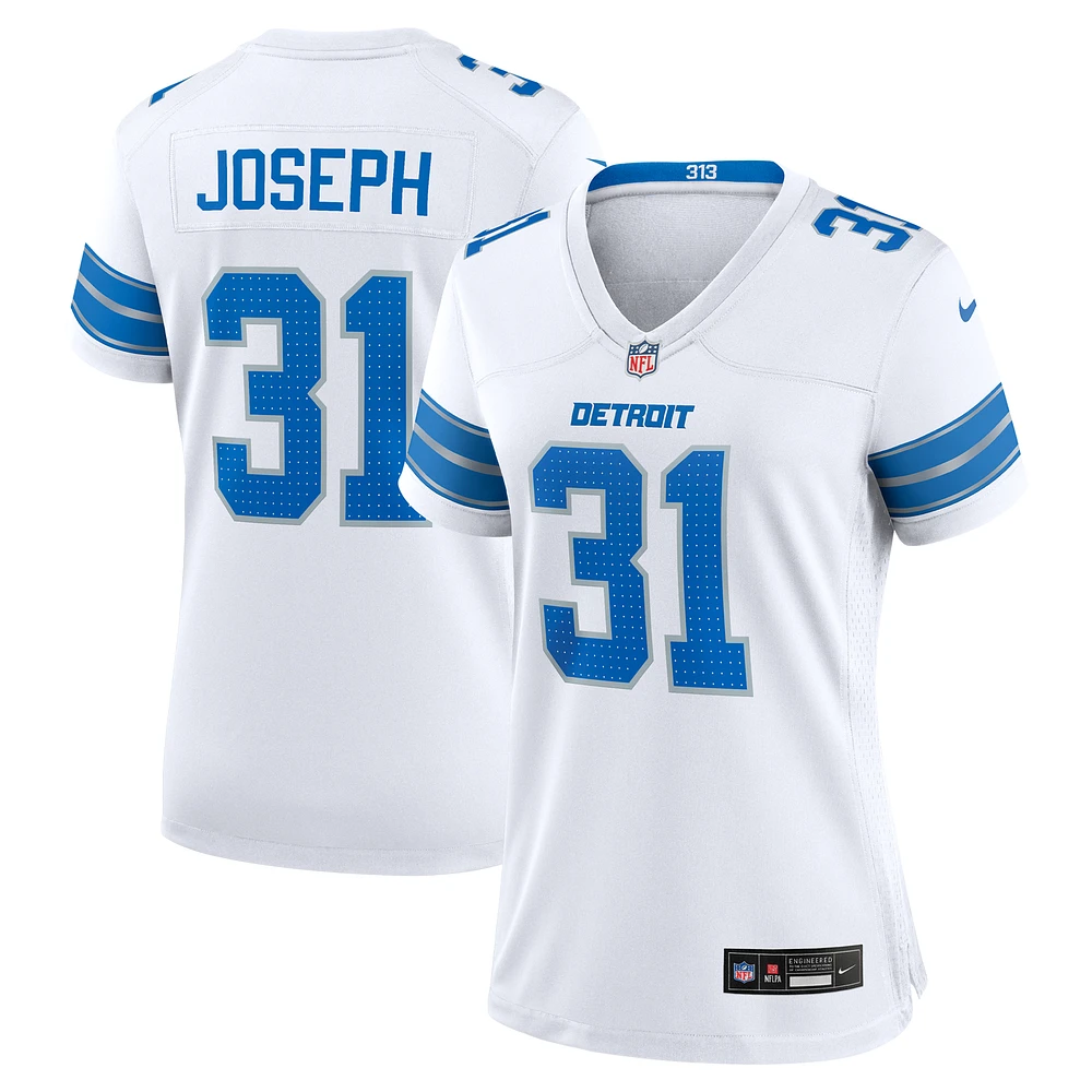 Women's Nike Kerby Joseph White Detroit Lions Game Jersey