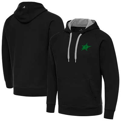 Men's Antigua Black Dallas Stars St. Patrick's Day Victory Pullover Hoodie