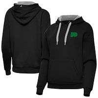 Women's Antigua Black Philadelphia Flyers St. Patrick's Day Victory Pullover Hoodie
