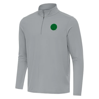 Men's Antigua Boston Bruins St. Patrick Intent Quarter-Zip Pullover Top