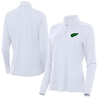 Women's Antigua Detroit Red Wings St. Patrick Intent Quarter-Zip Performance Top