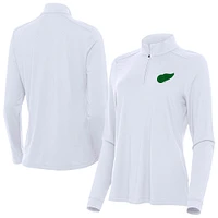 Women's Antigua Detroit Red Wings St. Patrick Intent Quarter-Zip Performance Top