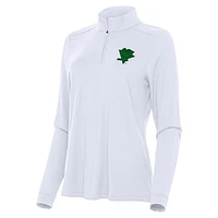 Women's Antigua  White Pittsburgh Penguins St. Patrick Intent Quarter-Zip Performance Top