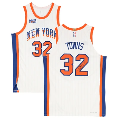 Karl-Anthony Towns New York Knicks Autographed Nike White 2024-25 City Edition Authentic Jersey