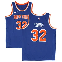 Karl-Anthony Towns New York Knicks Autographed Nike Blue Icon Edition Swingman Jersey