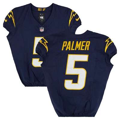 Josh Palmer Los Angeles Chargers Game-Used #5 Navy Nike Jersey vs. Baltimore Ravens on November 25, 2024