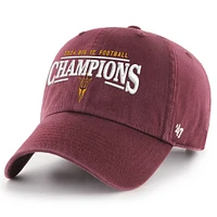 Men's '47 Maroon Arizona State Sun Devils 2024 Big 12 Football Conference Champions Clean Up Adjustable Hat