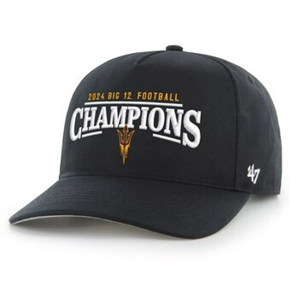 Men's '47 Black Arizona State Sun Devils 2024 Big 12 Football Conference Champions Hitch Adjustable Hat