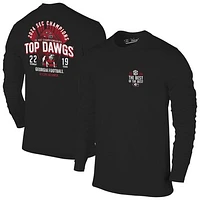 Men's Georgia Bulldogs 2024 SEC Football Conference Champions Score Long Sleeve T-Shirt