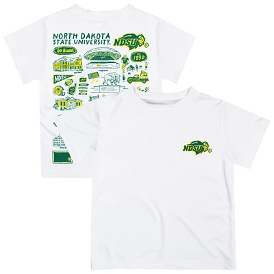 Infant Vive La Fete White NDSU Bison Impressions Artwork T-Shirt