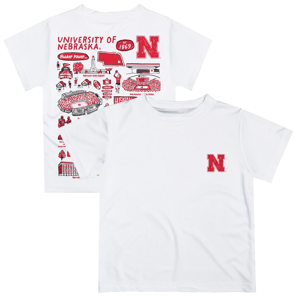 Infant Vive La Fete White Nebraska Huskers Impressions Artwork T-Shirt