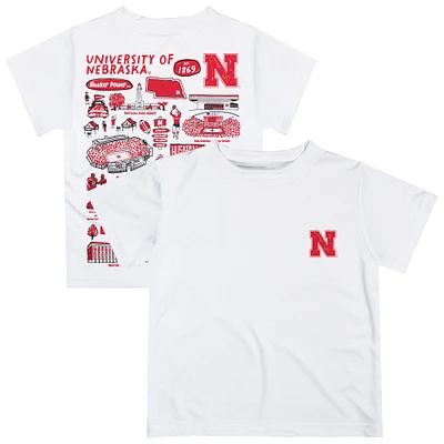 Infant Vive La Fete White Nebraska Huskers Impressions Artwork T-Shirt