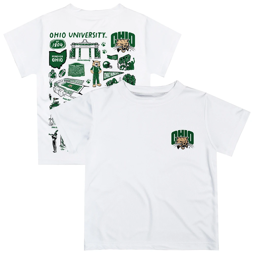 Infant Vive La Fete White Ohio Bobcats Impressions Artwork T-Shirt