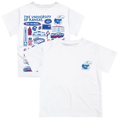 Infant Vive La Fete White Kansas Jayhawks Impressions Artwork T-Shirt
