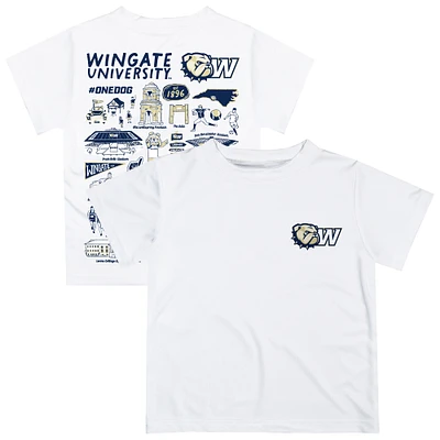 Infant Vive La Fete White Wingate University Bulldogs Impressions Artwork T-Shirt