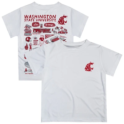 Toddler Vive La Fete  White Washington State Cougars Impressions Artwork T-Shirt