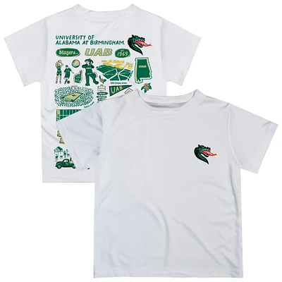 Toddler Vive La Fete  White UAB Blazers Impressions Artwork T-Shirt