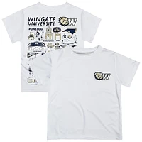 Toddler Vive La Fete  White Wingate University Bulldogs Impressions Artwork T-Shirt