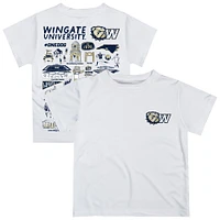 Toddler Vive La Fete  White Wingate University Bulldogs Impressions Artwork T-Shirt